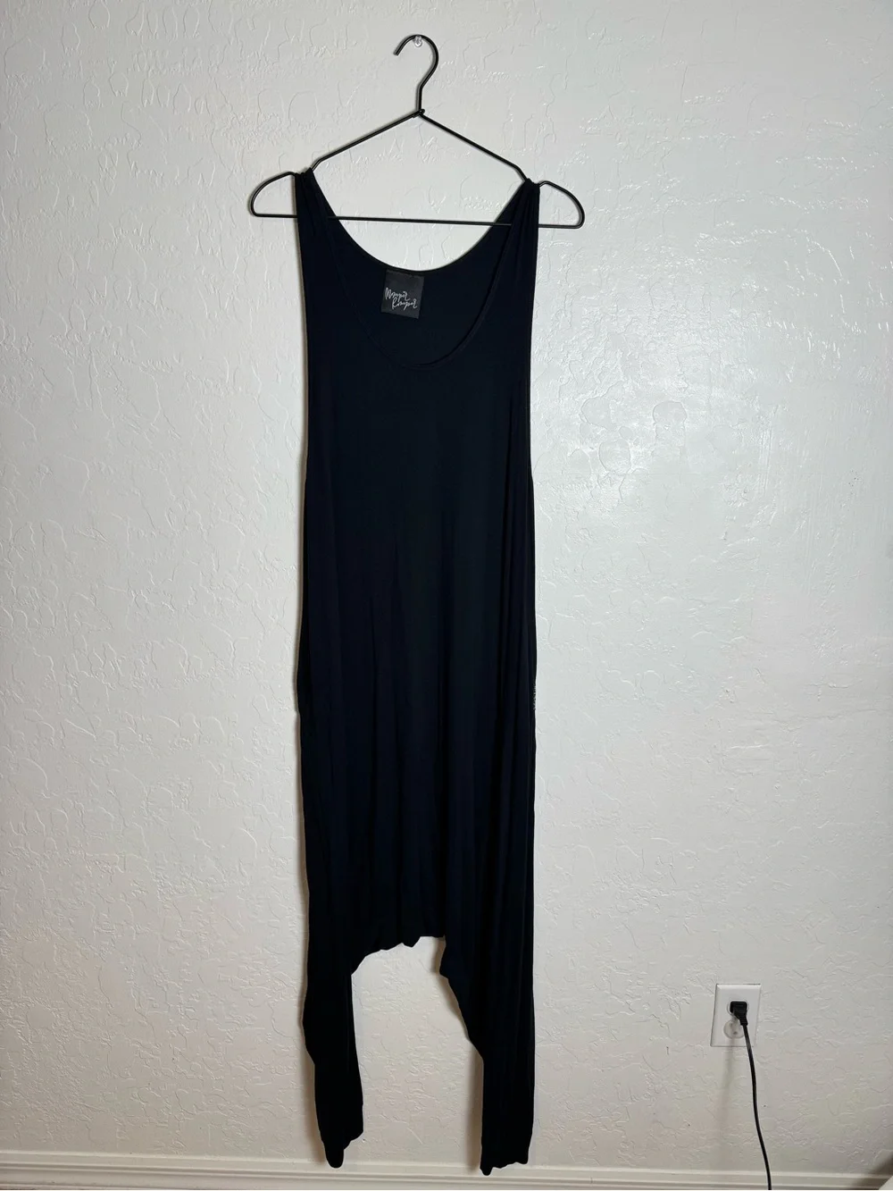 Momper Romper Black Harem Jumpsuit One Piece Medium